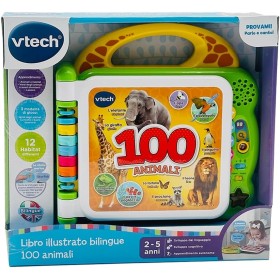 VTech 609507 Libro Illustrato Bilingue 100 Animali Libro Sensoriale in Italiano e Inglese con 3 Modalità di gioco VTech 609507 Libro Illustrato Bilingue 100 Animali Libro Sensoriale in Italiano e Inglese con 3 Modalità di gioco