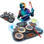 VTech 572607 Kidi DJ Drums Batteria Elettronica con Pad Luminosi con Modalità Bluetooth Microfono Integrato e Bacchette