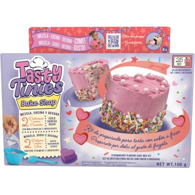 Goliath Tasty Tinies Kit da Cucina con 2 Preparazioni per torta Gusto Fragola Pasticceria Creativa