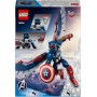 LEGO Marvel 76296 Captain America Costruibile Action Figure Snodabile con Scudo e Ali