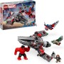 LEGO Marvel 76292 Battaglia Captain America vs. Hulk Rosso con Aereo e Minifigure