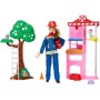 Mattel HRG55 Barbie Vigilessa del Fuoco playset con bambola e caserma dei pompieri 2 cuccioli e 10 accessori