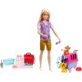 Mattel HRG50 Barbie Carriere Salvataggio e Recupero Animali playset con Bambola 2 animali e Accessori