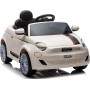 Auto Macchina Elettrica per Bambini Nuova Fiat 500e 12V con Telecomando, Sedile in Pelle