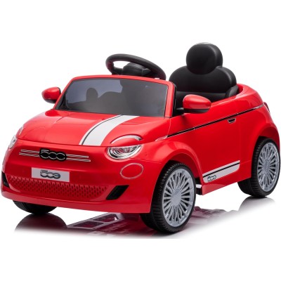 Auto Macchina Elettrica per Bambini Nuova Fiat 500e 12V con Telecomando, Sedile in Pelle