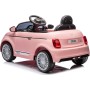 Auto Macchina Elettrica per Bambini Nuova Fiat 500e 12V con Telecomando, Sedile in Pelle