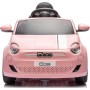 Auto Macchina Elettrica per Bambini Nuova Fiat 500e 12V con Telecomando, Sedile in Pelle