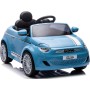 Auto Macchina Elettrica per Bambini Nuova Fiat 500e 12V con Telecomando, Sedile in Pelle