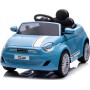 Auto Macchina Elettrica per Bambini Nuova Fiat 500e 12V con Telecomando, Sedile in Pelle