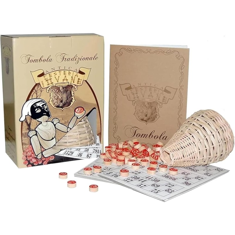 Tombola Numeri In Legno 90 Pezzi Per Gioco Della Tombola - Edizioni Marca Stella