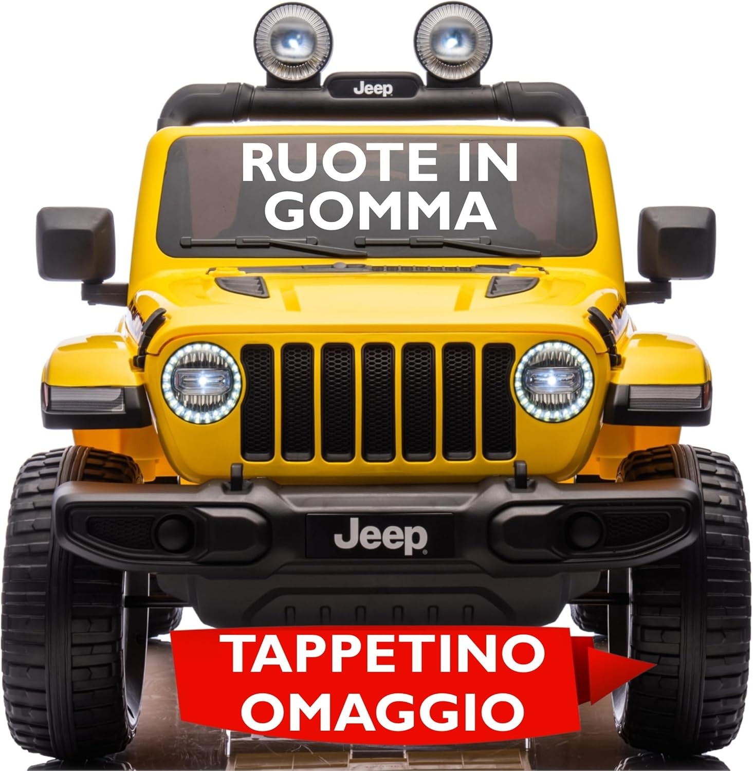 Auto Elettrica per Bambini 2 Posti Jeep Wrangler 12V Ruote in Gomma - Foto 32 di 50