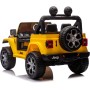 Auto Elettrica Macchina per Bambini 2 Posti Jeep Wrangler Rubicon 12V con Ruote in Gomma Sedile in Pelle Telecomando