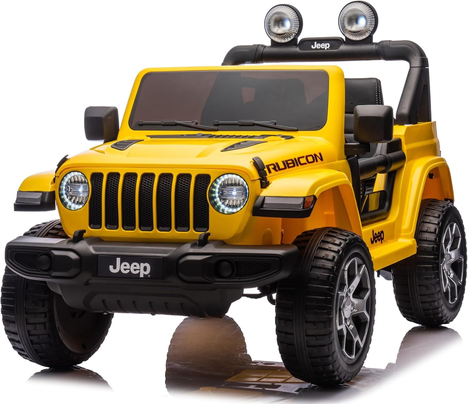 Auto Elettrica per Bambini 2 Posti Jeep Wrangler 12V Ruote in Gomma - Foto 33 di 50