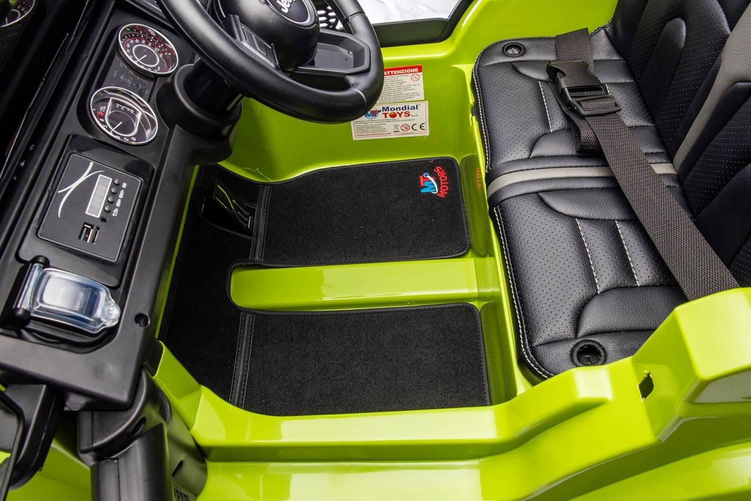 Auto Elettrica per Bambini 2 Posti Jeep Wrangler 12V Ruote in Gomma - Foto 49 di 50
