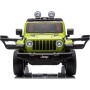 Auto Elettrica Macchina per Bambini 2 Posti Jeep Wrangler Rubicon 12V con Ruote in Gomma Sedile in Pelle Telecomando