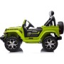 Auto Elettrica Macchina per Bambini 2 Posti Jeep Wrangler Rubicon 12V con Ruote in Gomma Sedile in Pelle Telecomando