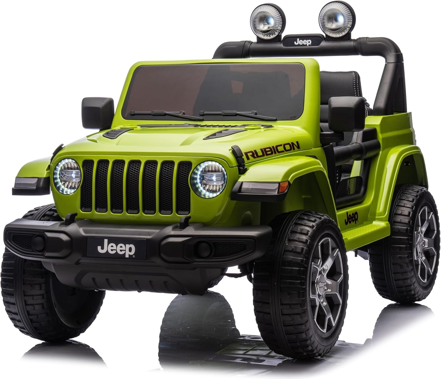 Auto Elettrica per Bambini 2 Posti Jeep Wrangler 12V Ruote in Gomma - Foto 43 di 50
