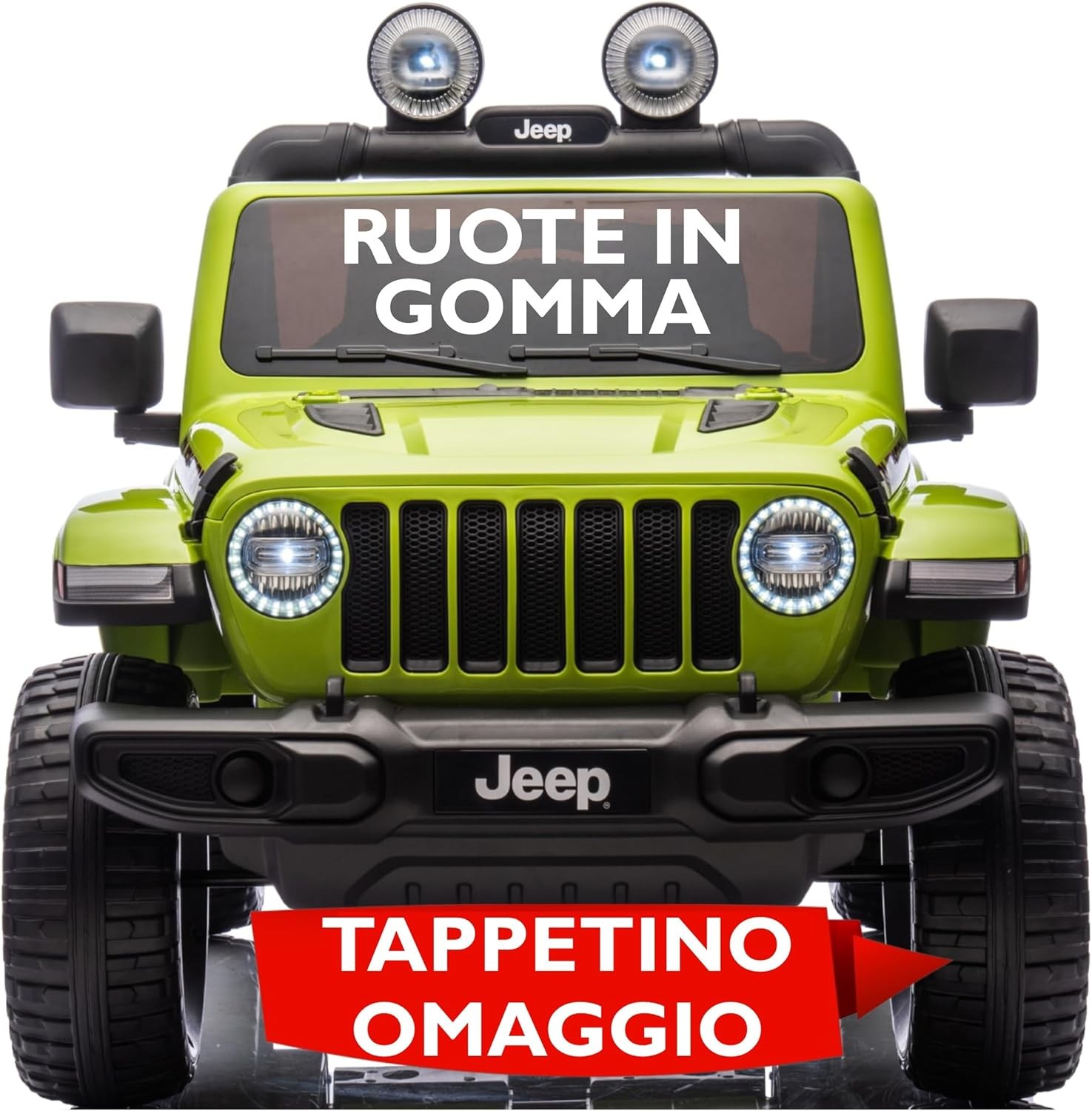 Auto Elettrica per Bambini 2 Posti Jeep Wrangler 12V Ruote in Gomma - Foto 42 di 50