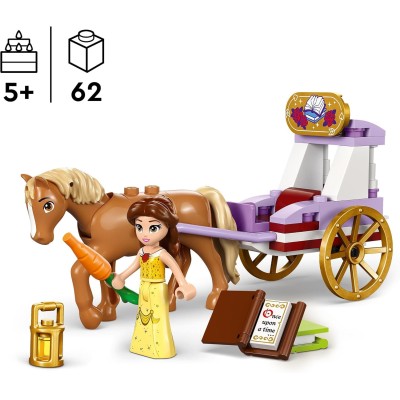 LEGO Disney Princess La Carrozza dei Cavalli di Belle con Mini Bambolina e Cavallo Giocattolo 43233