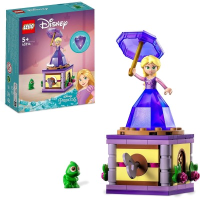 LEGO Disney Princess Rapunzel Rotante, Giocattolo da Costruire con Mini Bambolina in Abito di Diamante e Pascal 43214