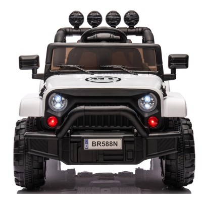 Auto Elettrica Macchina per Bambini Fuoristrada Off-Road con Sedile in Pelle e Telecomando 12V Full Optional