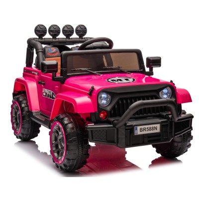 Auto Elettrica Macchina per Bambini Fuoristrada Off-Road con Sedile in Pelle e Telecomando 12V Full Optional