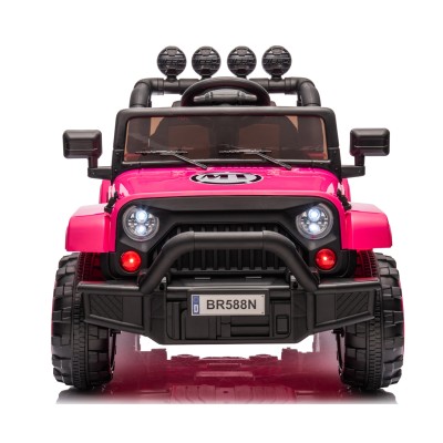 Auto Elettrica Macchina per Bambini Fuoristrada Off-Road con Sedile in Pelle e Telecomando 12V Full Optional