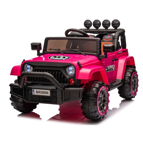Auto Elettrica Macchina per Bambini Fuoristrada Off-Road con Sedile in Pelle e Telecomando 12V Full Optional