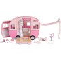 SpinMaster 575672 Na! Na! Na! Surprise Camper Kitty-Cat Camper Rosa con Orecchie e Coda di Gatto - 7 Aree di Giochi