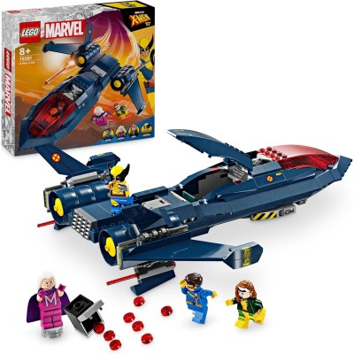 Lego Marvel 76281 X-Jet di X-Men Modellino di Aeroplano con Minifigure di Supereroi