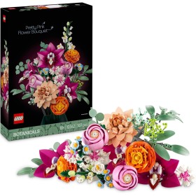 LEGO Icons Botanicals 10342 Bouquet di Fiori Rosa Piante Finte Artificiali  con Margherite Fiordalisi e Sambuco