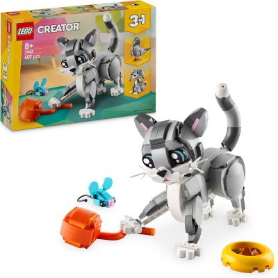 LEGO Creator 31163 Gatto Giocoso 3in1 per costruire un gatto, un Piccione o un Cagnolino