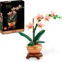 LEGO Icons Botanicals 10343 Mini-Orchidea set di Fiori Finti con Vaso Bocciolo e Foglie Artificiali