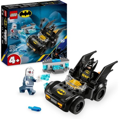 LEGO DC 76301 Batman e Batmobile Contro Mr. Freeze Macchina  con 2 Minifigure Accessori e Starter Brick per l'Auto