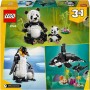 LEGO Creator 31165 Animali Selvatici: Famiglia di Panda 3in1 per costruire un Panda, un Pinguino o un'Orca