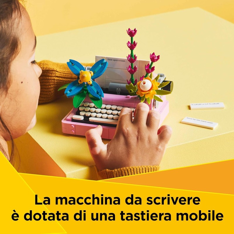 LEGO Creator 31169 Macchina da Scrivere con Fiori 3in1 per