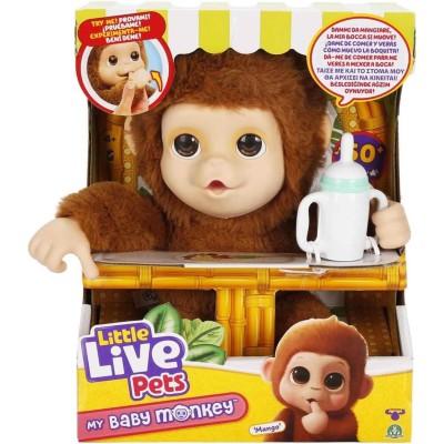 Giochi Preziosi LP500000 Little Live Pets Mango la Scimmietta Interattiva con 50 Suoni e Movimenti