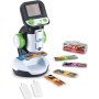 VTech 616107 Video Microscopio Interattivo con Video Originali BBC Schermo 2,4" Zoom 200x 9 Vetrini Illustrati e Slot MicroSD