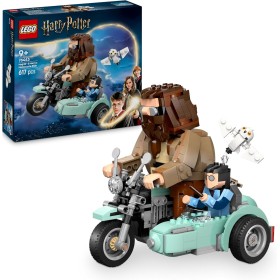 LEGO Harry Potter 76443 Giro sul Sidecar di Hagrid e Harry Moto in Mattoncini con Sidecar e Personaggio di Edvige