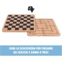 SpinMaster Editrice Giochi 6066796 Scacchiera in Legno 3in1 Scacchi Dama e Tris