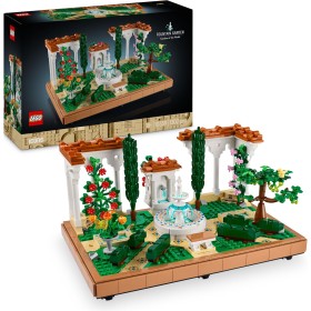 LEGO Icons 10359 Il Giardino della Fontana Modellino da Esposizione con Fiori e Piante