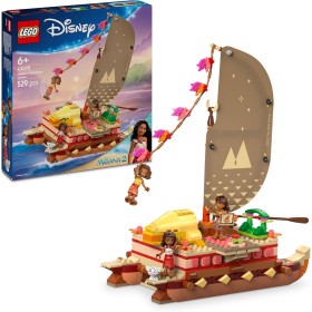 LEGO Disney 43270 La Canoa di Vaiana Barca a Vela da Costruire con 3 Mini Bamboline e Pua