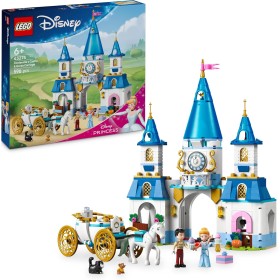 LEGO Disney Princess 43275 Castello e Carrozza di Cenerentola con Cavallo Principessa e Principe Azzurro