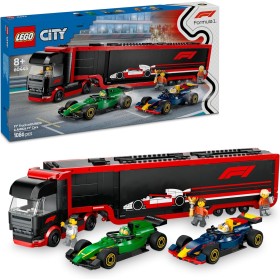 LEGO City 60445 Autotrasportatore F1 con Monoposto RB20 e AMR24 F1 Camion da Costruire con Modello di Red Bull e Aston Martin