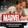 LEGO Icons 76313 Logo e Minifigure MARVEL Modellino con Hulk Thor Iron Man Black Widow e Captain America