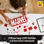 LEGO Icons 76313 Logo e Minifigure MARVEL Modellino con Hulk Thor Iron Man Black Widow e Captain America