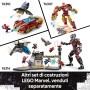 LEGO Icons 76313 Logo e Minifigure MARVEL Modellino con Hulk Thor Iron Man Black Widow e Captain America