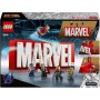LEGO Icons 76313 Logo e Minifigure MARVEL Modellino con Hulk Thor Iron Man Black Widow e Captain America