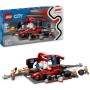 LEGO City 60443 Pit Stop e Meccanici con Monoposto Ferrari F1 Kit Officina con Macchina Minifigure e Accessori