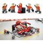 LEGO City 60443 Pit Stop e Meccanici con Monoposto Ferrari F1 Kit Officina con Macchina Minifigure e Accessori